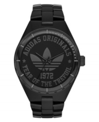 40 years of fresh fashion: this bold watch in black and cool grays commemorates the anniversary of adidas' iconic trefoil logo. 40 years of fresh fashion: this bold watch in black and cool grays commemorates the anniversary of adidas' iconic trefoil logo.