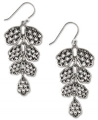Add some flair to your everyday with these charming chandelier earrings from Lucky Brand. The alluring openwork design in pretty petal shapes delivers a chic look. Crafted in silver tone mixed metal. Approximate drop: 2 inches. Add some flair to your everyday with these charming chandelier earrings from Lucky Brand. The alluring openwork design in pretty petal shapes delivers a chic look. Crafted in silver tone mixed metal. Approximate drop: 2 inches.