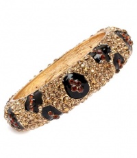 Leopard Crystal Hinged Bangle Bracelet Leopard Crystal Hinged Bangle Bracelet