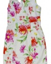 Tommy Hilfiger Women's Sleeveless V-neck Floral Print Sheath Dress (White Multi) (16)