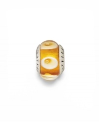 Beautifully crafted in yellow and white Murano glass, this colorful bead gets framed with logo-stamped sterling silver rings. Donatella is a playful collection of charm bracelets and necklaces that can be personalized to suit your style! Available exclusively at Macy's. Beautifully crafted in yellow and white Murano glass, this colorful bead gets framed with logo-stamped sterling silver rings. Donatella is a playful collection of charm bracelets and necklaces that can be personalized to suit your style! Available exclusively at Macy's.