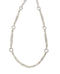 A simple classic, this necklace features a clean design from the Lauren by Ralph Lauren collection. Crafted in silvertone and goldtone mixed metal. Approximate length: 36 inches. A simple classic, this necklace features a clean design from the Lauren by Ralph Lauren collection. Crafted in silvertone and goldtone mixed metal. Approximate length: 36 inches.