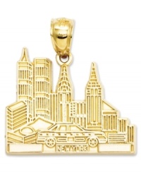 Wanna be a part of it! Present your neckline or wrist with one of the most iconic skylines, here crafted in 14k gold. Chain not included. Approximate drop length: 4/5 inch. Approximate drop width: 4/5 inch. Wanna be a part of it! Present your neckline or wrist with one of the most iconic skylines, here crafted in 14k gold. Chain not included. Approximate drop length: 4/5 inch. Approximate drop width: 4/5 inch.