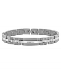 It's all in the name. This Manta collection bracelet from Breil is designed for the confident man. Crafted in two-tone stainless steel with a buckle closure and engraved logo. Approximate length: 8 inches.