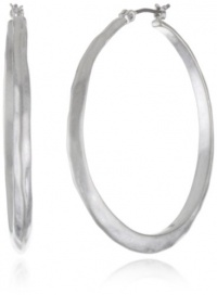 Kenneth Cole New York Textured Silver-Tone Hoop Earrings Kenneth Cole New York Textured Silver-Tone Hoop Earrings