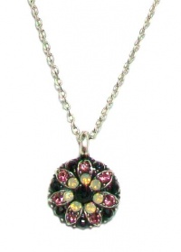 Israeli Designer Mariana Antique Silver Plated Guardian Angel Pendant Necklace with Jet Black, Light Rose and Sand Opal Swarovski Crystals Israeli Designer Mariana Antique Silver Plated Guardian Angel Pendant Necklace with Jet Black, Light Rose and Sand Opal Swarovski Crystals