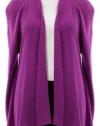 Eileen Fisher Rosby Melange Double Linked Draped Front Cardigan Sweater P-Large