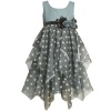 Bonnie Jean Girls 2-6X Tiered Mesh Dot Dress