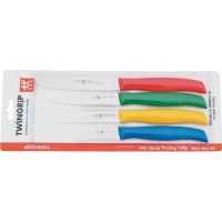 Zwilling J.A. Henckels Twin Grip Colored Paring Knives, Set of 4 Zwilling J.A. Henckels Twin Grip Colored Paring Knives, Set of 4