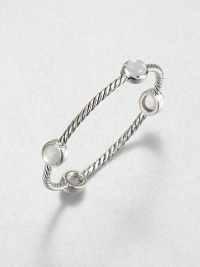 From the Renaissance Collection. Let this beautiful piece take you back in time with cabochon moon quartz stations on an iconic sterling silver cable design. Moon quartzSterling silverDiameter, about 2.25Slip-on styleImported From the Renaissance Collection. Let this beautiful piece take you back in time with cabochon moon quartz stations on an iconic sterling silver cable design. Moon quartzSterling silverDiameter, about 2.25Slip-on styleImported