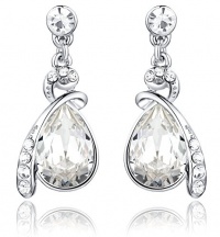 Arco Iris Eternal Love Teardrop Swarovski Elements Crystal Earrings for Women - Clear - 1140101 Arco Iris Eternal Love Teardrop Swarovski Elements Crystal Earrings for Women - Clear - 1140101