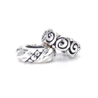 Set of 2 - Bella Fascini Dot Twist & Swirls European Charm Bracelet Beads - Threaded Spacers - A Perfect Fit for Pandora Chamilia Moress and All Compatible Brands Set of 2 - Bella Fascini Dot Twist & Swirls European Charm Bracelet Beads - Threaded Spacers - A Perfect Fit for Pandora Chamilia Moress and All Compatible Brands