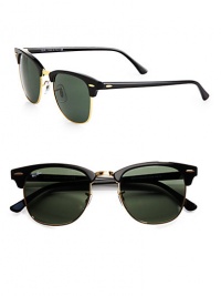 Vintage-inspired frames with retro-chic appeal with gold-tone pin accented temples. Available in black frames with crystal green frames.Metal/plastic100% UV ProtectionMade in Italy Vintage-inspired frames with retro-chic appeal with gold-tone pin accented temples. Available in black frames with crystal green frames.Metal/plastic100% UV ProtectionMade in Italy
