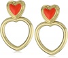 Betsey Johnson Status Heart Door Knocker Hoop Clip-On Earrings