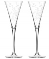 A lovely way to celebrate. Etched with stems of leafy foliage, the Gardner Street toasting flutes from kate spade new york emanate fresh, contemporary elegance in luminous crystal.