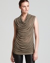 Intricately draped, this Helmut Lang top boasts the designer's signature simplicity and statement edge.