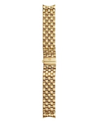 Gleaming gold-plated stainless steel links lend a glamorous feel to Michele's classic bracelet strap. Interchangeable with any Michele watch head from the Sport Sail collection. Gleaming gold-plated stainless steel links lend a glamorous feel to Michele's classic bracelet strap. Interchangeable with any Michele watch head from the Sport Sail collection.