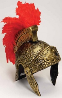 Roman Costume Helmet Gold With Red Feathers Gold Roman Helmet 20799 Roman Costume Helmet Gold With Red Feathers Gold Roman Helmet 20799