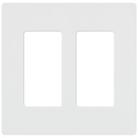 Lutron CW-2-WH 2-Gang Claro Wall Plate, White Lutron CW-2-WH 2-Gang Claro Wall Plate, White