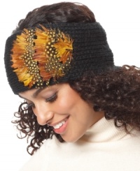 Feathered friend. Make this sweet feather-accented knit headband by David & Young your cozy companion for winter weather style. Feathered friend. Make this sweet feather-accented knit headband by David & Young your cozy companion for winter weather style.