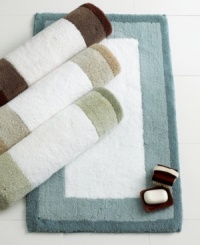 Sophisticated simplicity. Warm colorblocked rug coordinates with our exclusive Hotel Collection Tri Colorblock bedding for a complete bedroom look. Sophisticated simplicity. Warm colorblocked rug coordinates with our exclusive Hotel Collection Tri Colorblock bedding for a complete bedroom look.