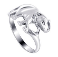 Sterling Silver 3mm Wide Elephant Band Ring Size 5, 6, 7, 8, 9