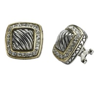 Designer Inspired Square Twisted Coil Earrings