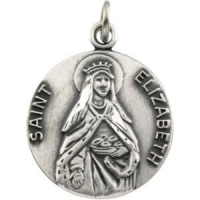 Elegant and Stylish 18.00 MM St. Elizabeth Medal with 18.00 inch Chain in Sterling Silver , 100% Satisfaction Guaranteed. Elegant and Stylish 18.00 MM St. Elizabeth Medal with 18.00 inch Chain in Sterling Silver , 100% Satisfaction Guaranteed.