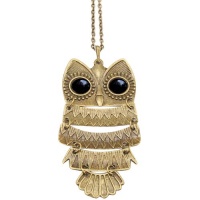 Vintage Owl Pendant Long Bronze Chain Necklace Clothes Vintage Owl Pendant Long Bronze Chain Necklace Clothes