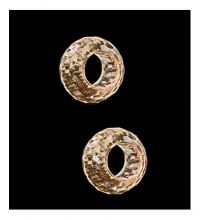 CZ Champagne Rondelle Beads Fit European Bracelet Lab 5.5mm Hole 12mm (Qty=2) CZ Champagne Rondelle Beads Fit European Bracelet Lab 5.5mm Hole 12mm (Qty=2)