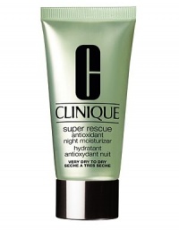 Super Rescue Antioxidant Night Moisturizer. Complex of eight antioxidants, both rapid and delayed-release. Helps keep skin strong and prevent visible signs of aging. Ideal for very dry to dry skin types. 1.7 oz. Super Rescue Antioxidant Night Moisturizer. Complex of eight antioxidants, both rapid and delayed-release. Helps keep skin strong and prevent visible signs of aging. Ideal for very dry to dry skin types. 1.7 oz.