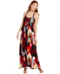 Pack-up and go! A charming set of braided straps accents the lively print on this suitcase-ready maxi dress from Sequin Hearts! Pack-up and go! A charming set of braided straps accents the lively print on this suitcase-ready maxi dress from Sequin Hearts!