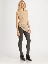 Featherweight and semi-sheer, draped off the shoulders in an asymmetric shift.Draped boatneckExtended shouldersAsymmetrical hemAbout 33 from shoulder to hem82% polyester/18% cottonDry cleanImportedModel shown is 5'9½ (177cm) wearing US size Small. Featherweight and semi-sheer, draped off the shoulders in an asymmetric shift.Draped boatneckExtended shouldersAsymmetrical hemAbout 33 from shoulder to hem82% polyester/18% cottonDry cleanImportedModel shown is 5'9½ (177cm) wearing US size Small.