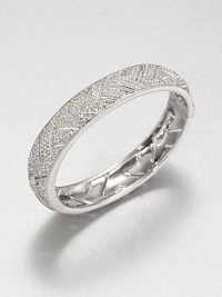 EXCLUSIVELY AT SAKS. Sparkling pavé crystals hand-set in an elegant, woven design. CrystalsRhodium-plated brassDiameter, about 2.25Hinged, box-and-tongue closureImported EXCLUSIVELY AT SAKS. Sparkling pavé crystals hand-set in an elegant, woven design. CrystalsRhodium-plated brassDiameter, about 2.25Hinged, box-and-tongue closureImported