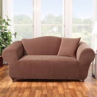 Sure Fit Stretch Stone 1-piece Loveseat Slipcover, Chocolate Sure Fit Stretch Stone 1-piece Loveseat Slipcover, Chocolate