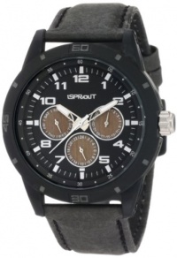Sprout Men's ST/3400BKBKBK Multi-Function Black Tyvek Strap Eco-Friendly Watch Sprout Men's ST/3400BKBKBK Multi-Function Black Tyvek Strap Eco-Friendly Watch