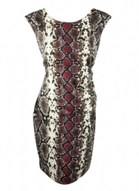 Calvin Klein Womens Snake Print Sleeveless Sheath Dress Calvin Klein Womens Snake Print Sleeveless Sheath Dress