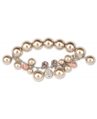 Make them blush. This half-stretch bracelet from Givenchy breathes sophistication with blush-colored glass pearls, silk glass stones and beaded accents. Crafted in imitation rhodium mixed metal. Approximate diameter: 2-1/8 inches. Make them blush. This half-stretch bracelet from Givenchy breathes sophistication with blush-colored glass pearls, silk glass stones and beaded accents. Crafted in imitation rhodium mixed metal. Approximate diameter: 2-1/8 inches.