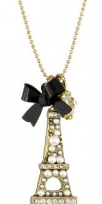 Betsey Johnson Betsey Goes to Paris Eiffel Tower Pendant Necklace