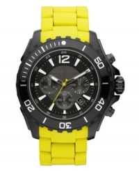 A bold sport watch with striking color and precise chronograph tech, by Michael Kors. A bold sport watch with striking color and precise chronograph tech, by Michael Kors.