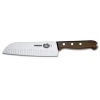 Victorinox 7-Inch Granton Edge Santoku Knife, Rosewood Handle