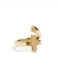 GUESS Gold-Tone Cross Ring, GOLD (7) GUESS Gold-Tone Cross Ring, GOLD (7)