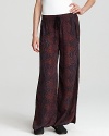 Luxe silk takes on sleek python print in these wide-leg Rebecca Taylor pants. Perfect teamed with a snug fall knit.