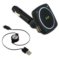 iKross Bluetooth Speaker Phone Handsfree Car Kit with USB Charger Port + Micro USB Rectractable Data Cable for Samsung Galaxy Note 2, Note II N7100, Galaxy Victory 4G LTE, Galaxy Relay Android Cell Phone and more iKross Bluetooth Speaker Phone Handsfree Car Kit with USB Charger Port + Micro USB Rectractable Data Cable for Samsung Galaxy Note 2, Note II N7100, Galaxy Victory 4G LTE, Galaxy Relay Android Cell Phone and more