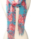 Lilly Pulitzer Women's Murfee Scarf, Shorely Blue Gimme Some Leg, One Size