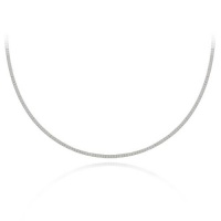 Sterling Silver 2mm Omega Chain Necklace, 18 Sterling Silver 2mm Omega Chain Necklace, 18