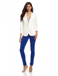 Calvin Klein Jeans Women's Mixed Media Blazer Calvin Klein Jeans Women's Mixed Media Blazer