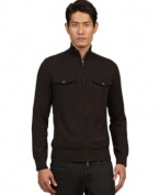 This Kenneth Cole New York sweater is a stylishly warm layer for those unpredictable winter days.