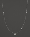 Diamond Station Necklace in 18K White Gold, 1.0 ct. t.w.