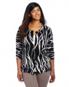 Jones New York Women's Plus Size Long Sleeve Cardigan